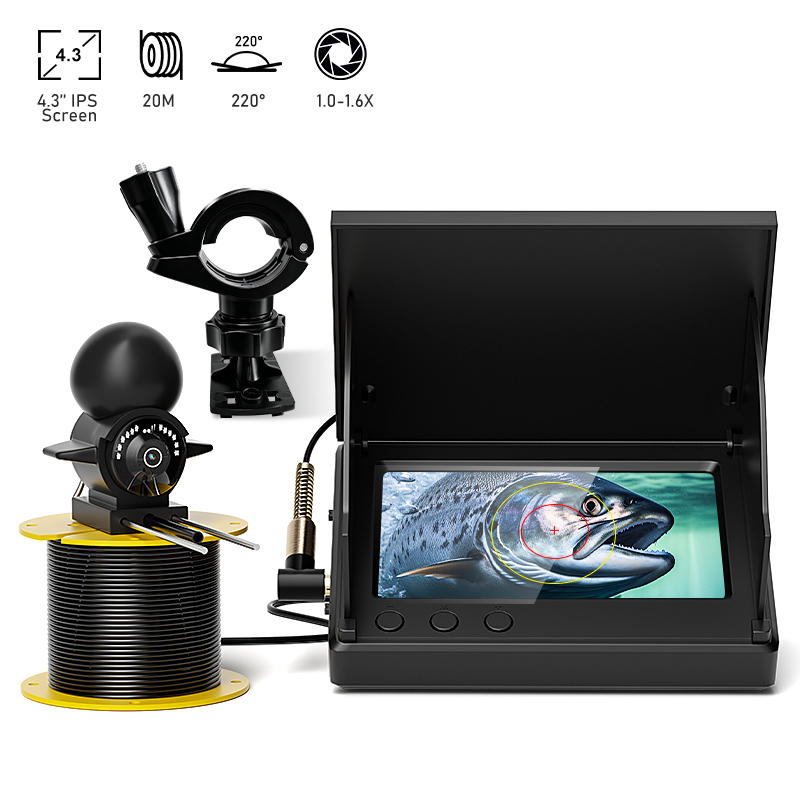 Fishing Camera - 4.3'' LCD Portable Fish Finder, 20m