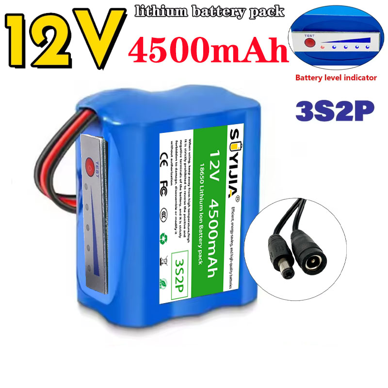 Fish Finder Portable - 18650 Lithium Battery 3s2p 12v 4500mAh