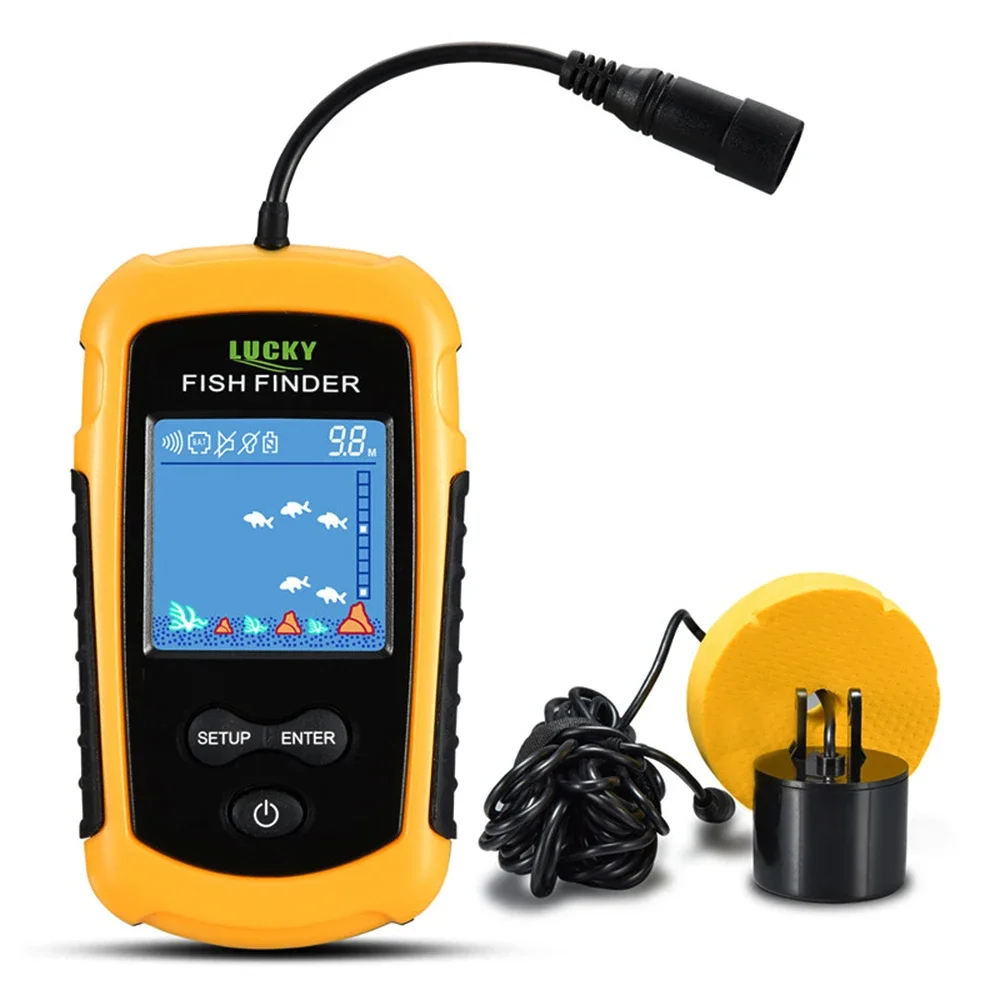 Fish Finder Transducer - Lucky LCD Color Screen Portable Wired
