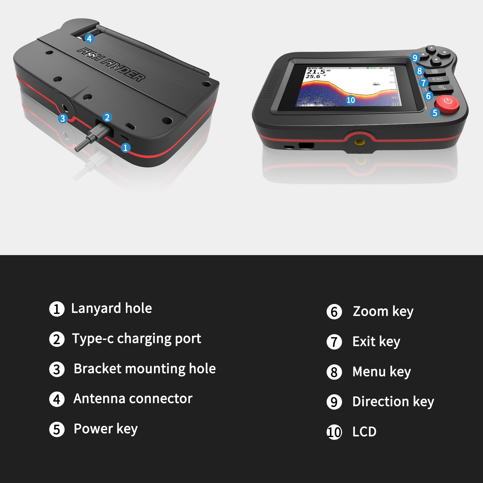 Smart Fish Finder - Portable F - Fish Finder Transducer review and price