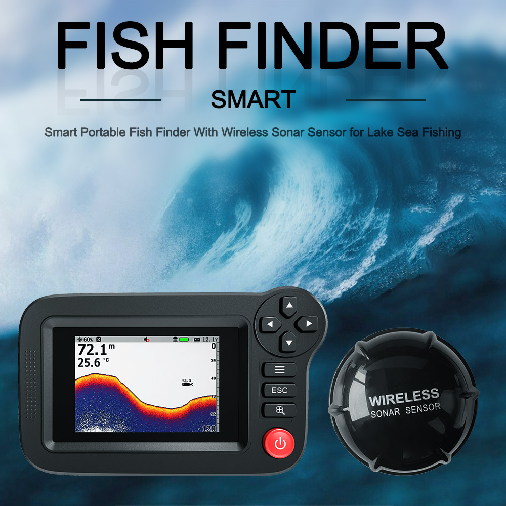 Smart Fish Finder - Portable F - Fish Finder Transducer review and price
