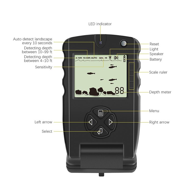 New Portable Fish Finder, Ice  - Fish Finder Transducer review and price