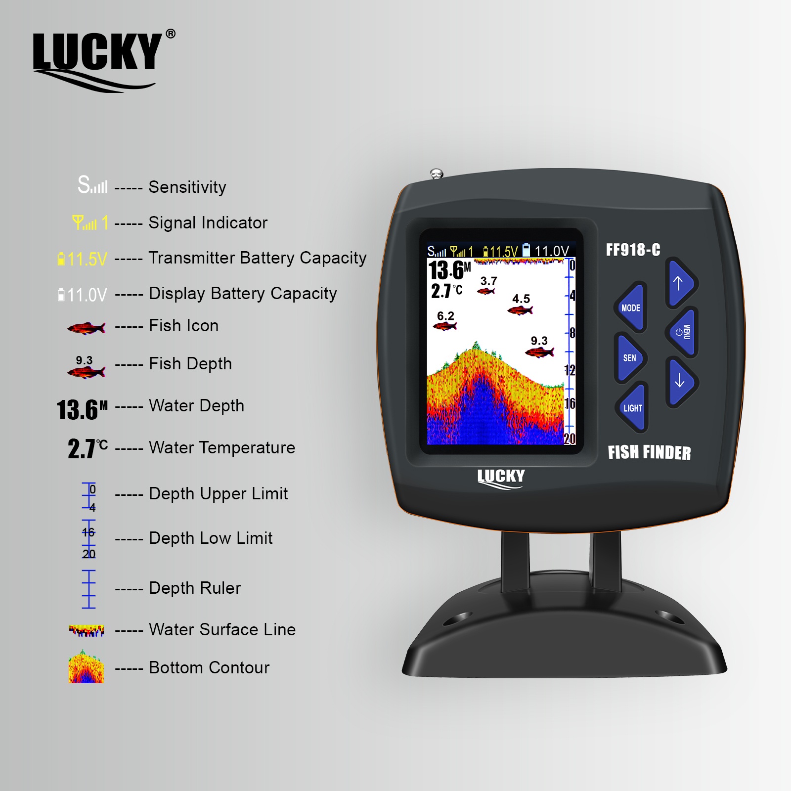 Lucky FF918 Wireless Remote Co - Fish Finder Transducer review and price