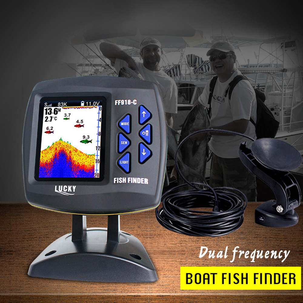 FF918-C100DS Color Screen Wire - Fish Finder Transducer review and price