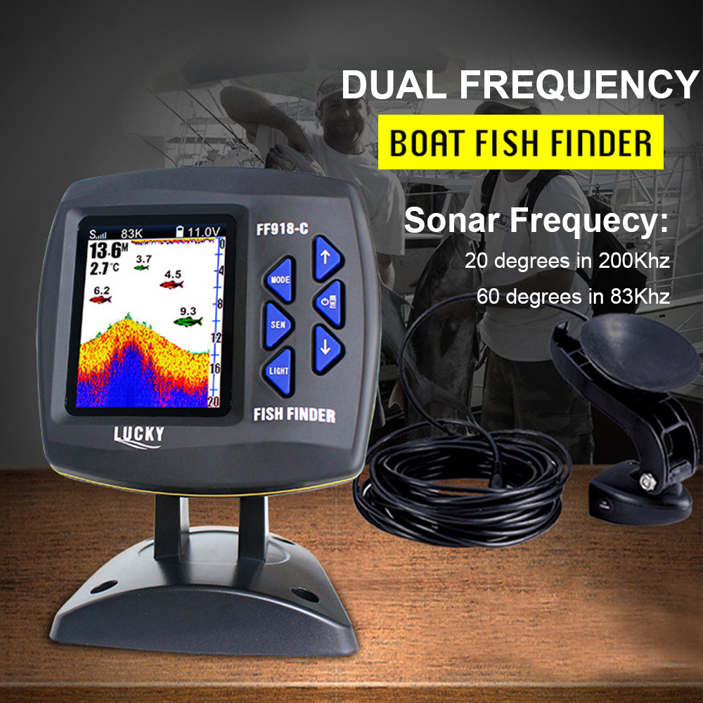 FF918-C100DS Color Screen Wire - Fish Finder Transducer review and price